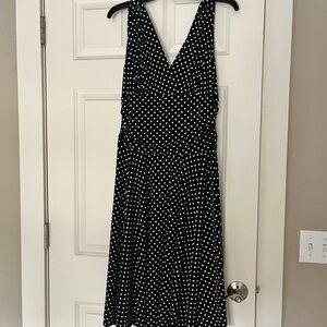 Ronni Nicole Black and White Polka Dot Midi Dress